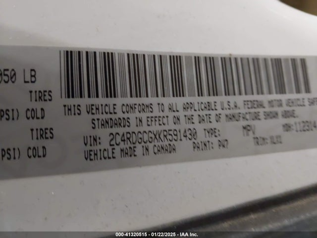 Dodge Grand Caravan Sxt 2019 2C4RDGCGXKR591430 Image 9