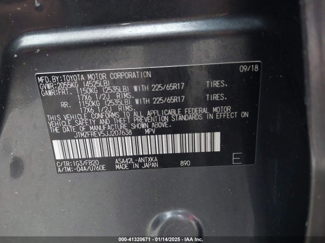 Toyota RAV4 LE 2018 JTMZFREV5JJ207638 Image 9