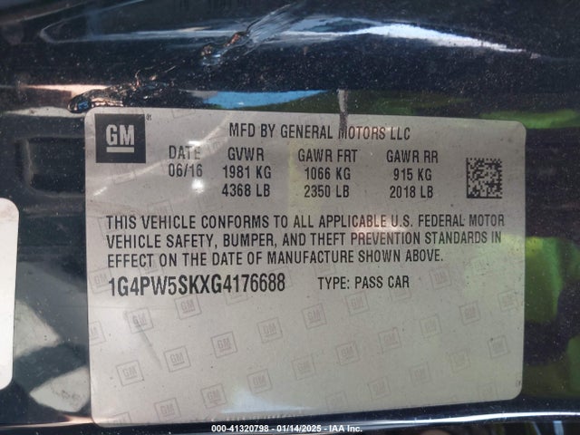 1G4PW5SKXG4176688 Buick Verano Sport Touring Group