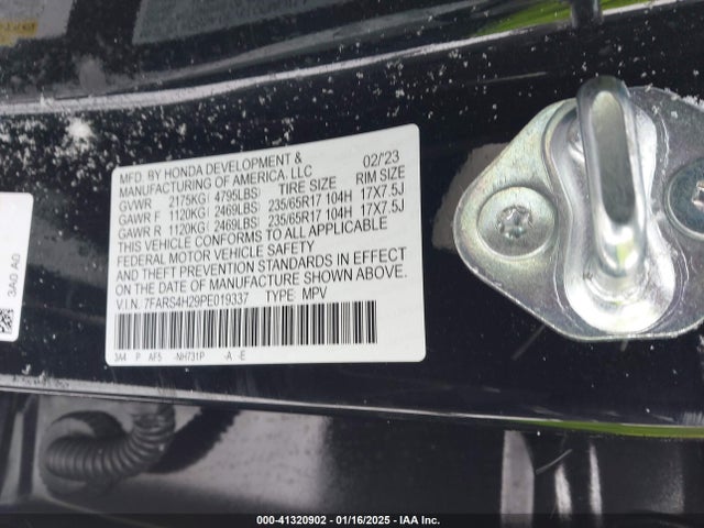 Honda Cr-v Lx Awd 2023 7FARS4H29PE019337 Image 9