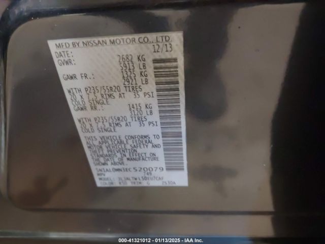 5N1AL0MN3EC520079 Infiniti QX60