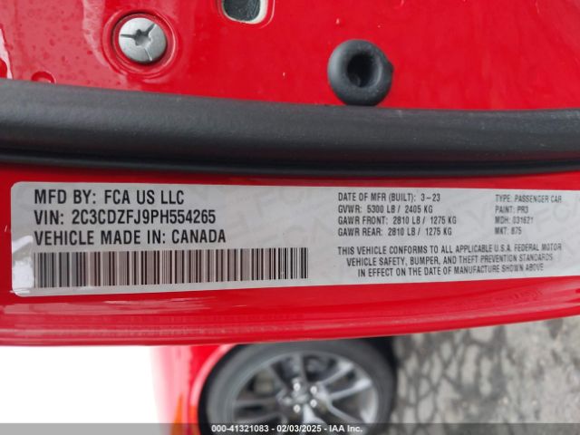 2C3CDZFJ9PH554265 Dodge Challenger R/t Scat Pack