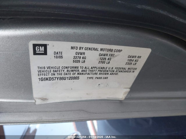 2006 CADILLAC DTS 1G6KD57Y86U120865 Photo 8