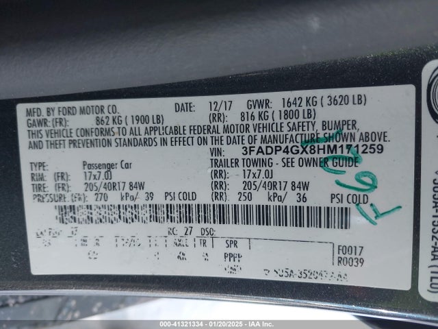 Ford FIESTA ST 2017 3FADP4GX8HM171259 Image 9