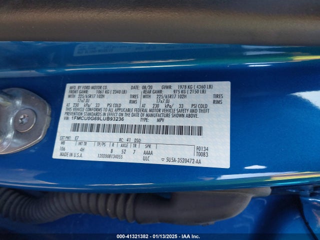 Ford ESCAPE SE 2020 1FMCU0G69LUB93236 Image 9