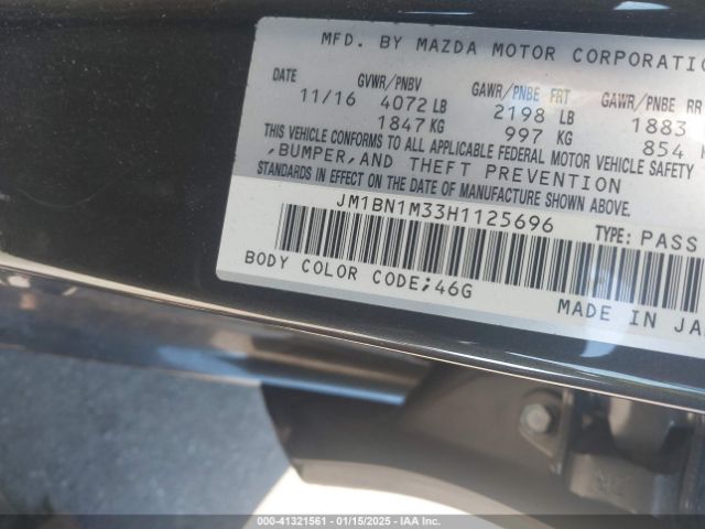 2017 MAZDA MAZDA3 JM1BN1M33H1125696 Photo 8