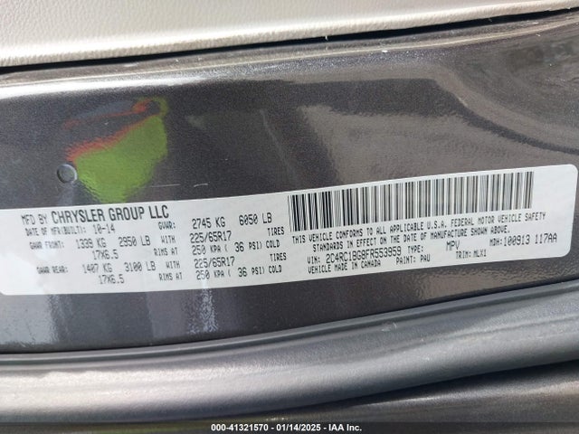 2C4RC1BG8FR553959 Chrysler Town & Country Touring
