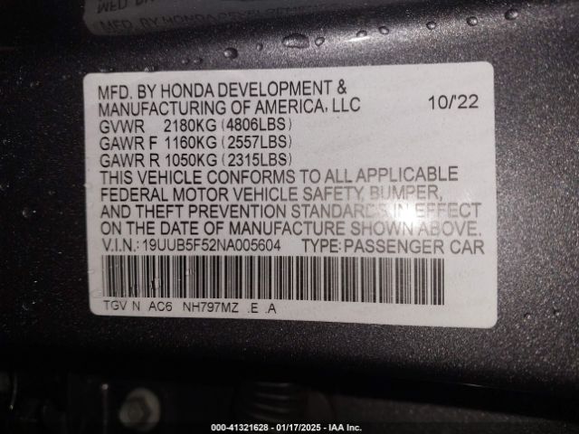 2022 ACURA TLX 19UUB5F52NA005604 Photo 8