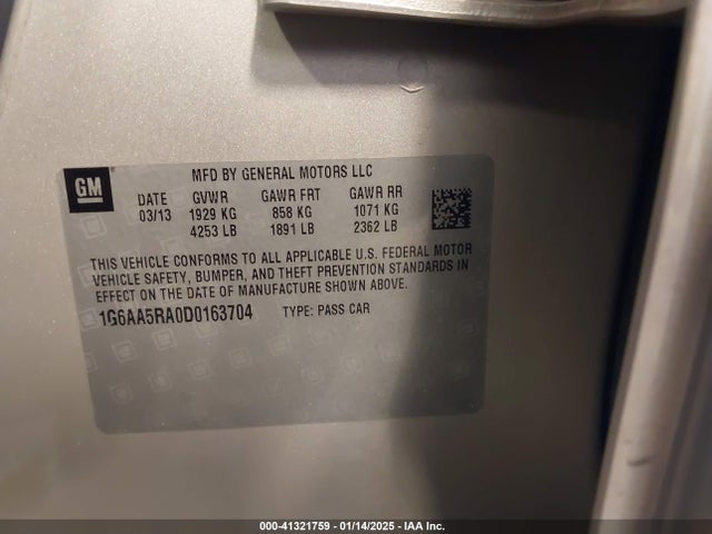 2013 CADILLAC ATS 1G6AA5RA0D0163704 Photo 8