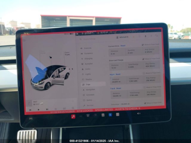 5YJ3E1EBXKF413806 Tesla Model 3 Long Range/performance