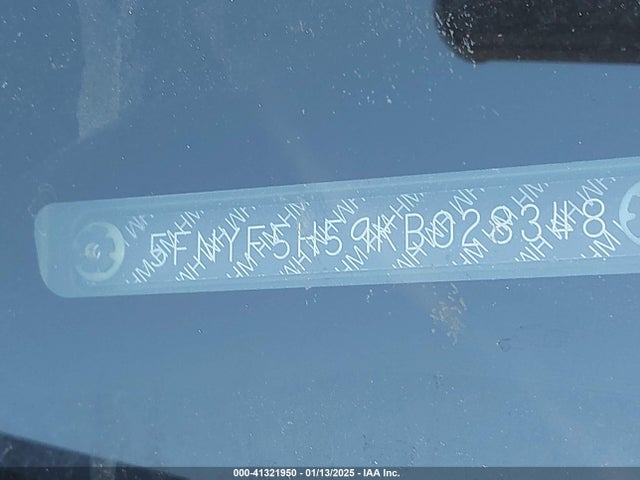 Honda Pilot Ex-l 2019 5FNYF5H59KB028348 Image 18
