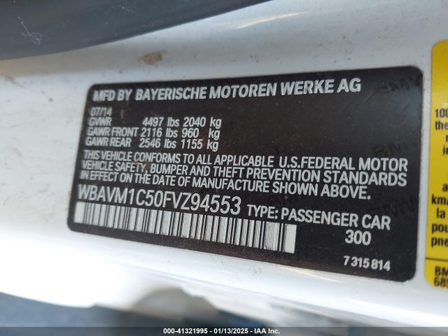 WBAVM1C50FVZ94553 BMW X1 Sdrive28i
