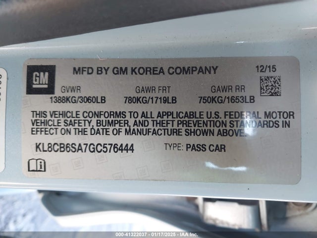 Chevrolet Spark Ls Cvt 2016 KL8CB6SA7GC576444 Image 9