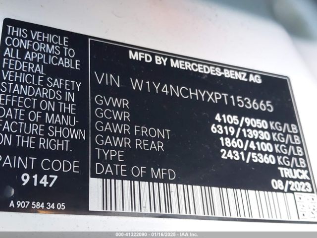 W1Y4NCHYXPT153665 Mercedes-Benz Sprinter 2500 High Roof 4-cyl Diesel Ho