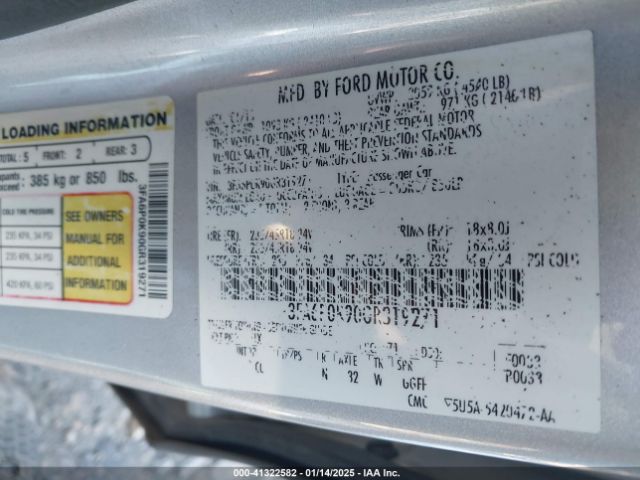 3FA6P0K90GR319271 Ford Fusion Titanium