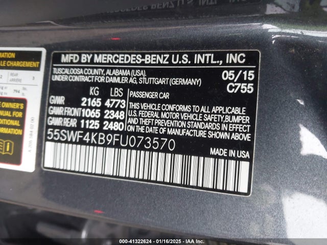 55SWF4KB9FU073570 Mercedes-Benz C 300 4matic/luxury 4matic/sport 4matic
