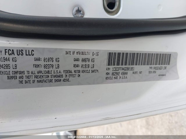 Dodge Dart 2016 1C3CDFFA4GD801851 Image 9