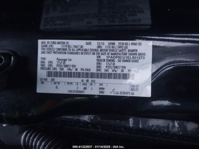 1FADP5CU1EL501273 Ford C-max Energi Sel