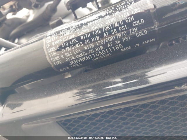 2006 KAWASAKI 1600 JKBVNKB116A011185 Photo 9