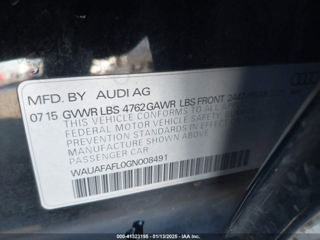 WAUAFAFL0GN008491 Audi A4 2.0t Premium