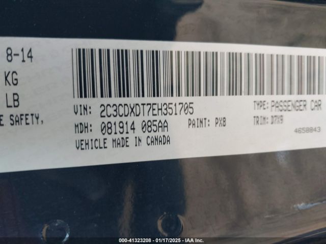 2C3CDXDT7EH351705 Dodge CHARGER R/T
