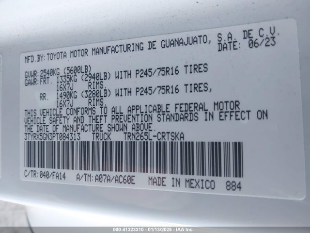 Toyota Tacoma Sr 2023 3TYRX5GN3PT084313 Image 9
