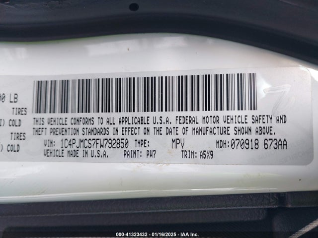 1C4PJMCS7FW792850 Jeep Cherokee Latitude Altitude