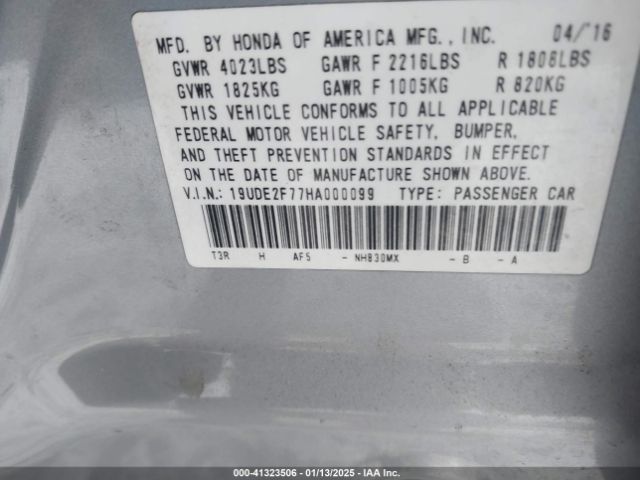 19UDE2F77HA000099 Acura Ilx Premium Package/technology Plus Package
