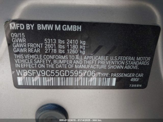 WBSFV9C55GD595706 BMW M5