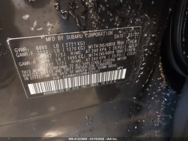 4S4WMAED9N3429297 Subaru Ascent Premium