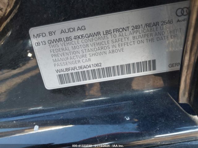 WAUBFAFL9EA041062 Audi A4 2.0t Premium