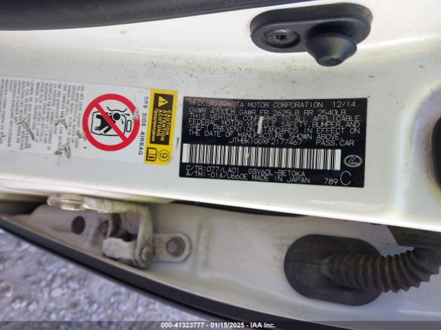 JTHBK1GGXF2177467 Lexus ES 350