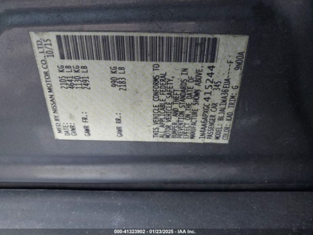 1N4AA6APXGC415244 Nissan Maxima 3.5 Sr
