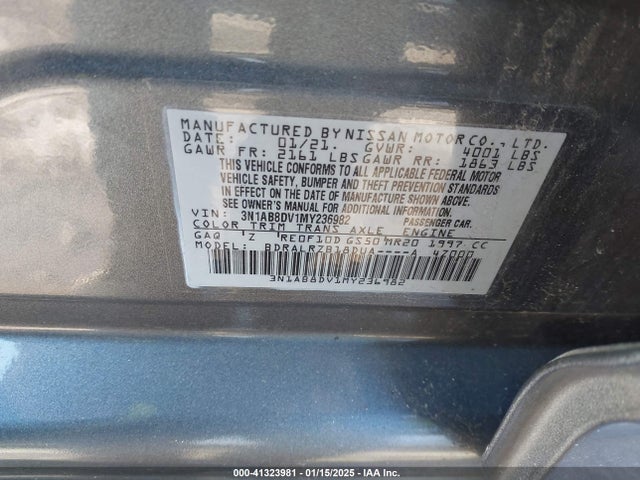 Nissan Sentra Sr Xtronic Cvt 2021 3N1AB8DV1MY236982 Image 9