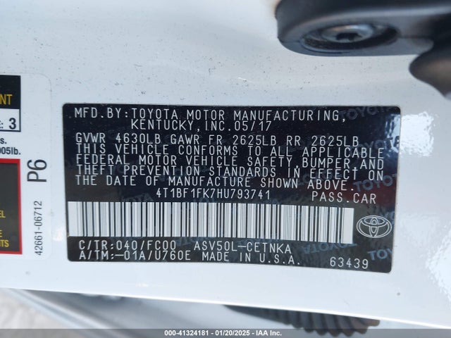 Toyota CAMRY LE 2017 4T1BF1FK7HU793741 Image 9
