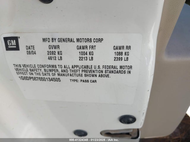 2005 CADILLAC CTS 1G6DP567650134505 Photo 8