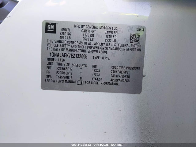 Chevrolet EQUINOX LS 2014 1GNALAEK7EZ132095 Image 9