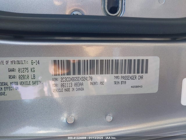 Dodge Charger Se 2014 2C3CDXBG5EH324170 Image 9
