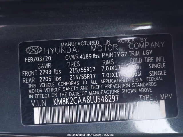 Hyundai Kona Sel 2020 KM8K2CAA8LU548297 Image 9