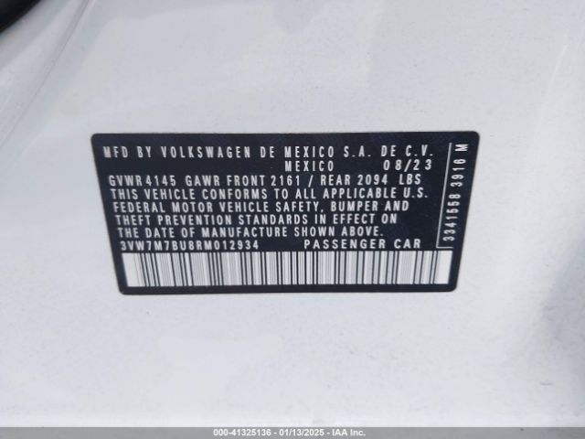 3VW7M7BU8RM012934 Volkswagen Jetta 1.5t Se