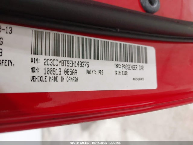 2C3CDYBT9EH149375 Dodge Challenger R/t Classic