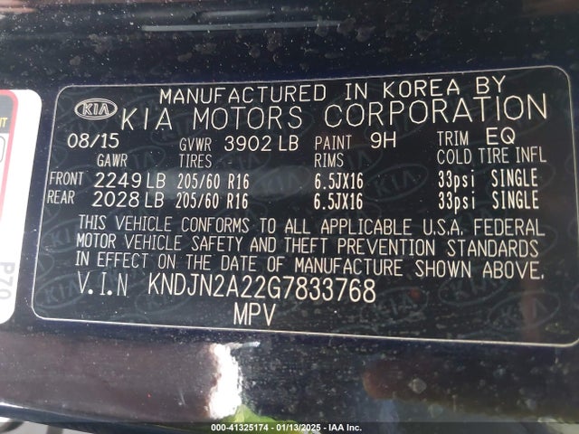 KIA Soul 2016 KNDJN2A22G7833768 Image 9