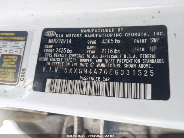KIA OPTIMA EX 2014 5XXGN4A70EG331525 Image 9