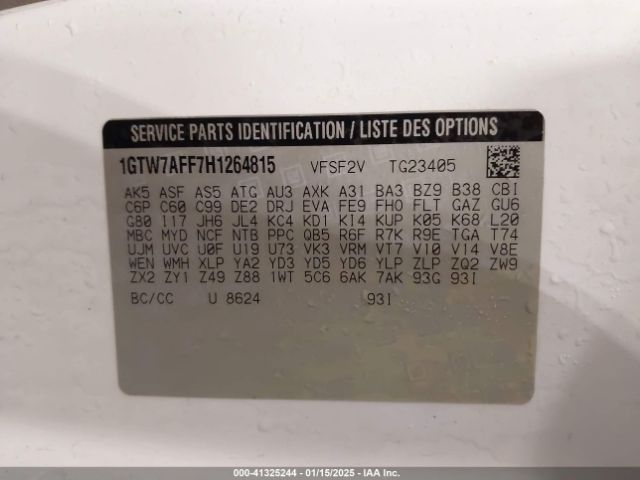 1GTW7AFF7H1264815 GMC Savana 2500 Work Van