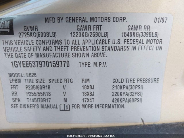 2007 CADILLAC SRX 1GYEE637970159770 Photo 8