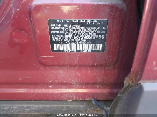 JF2SJAJC9EH504643 Subaru Forester 2.5i Limited