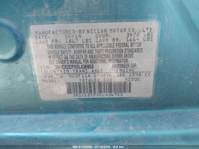 Nissan Versa Note Sv 2014 3N1CE2CPXEL436953 Image 9
