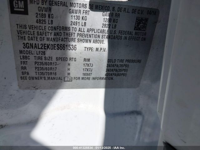 3GNAL2EK0ES661536 Chevrolet Captiva Sport 2ls