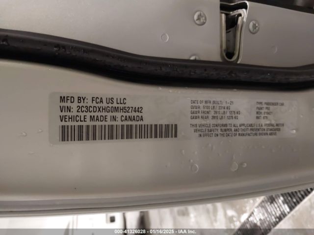 2C3CDXHG0MH527442 Dodge Charger Gt Rwd