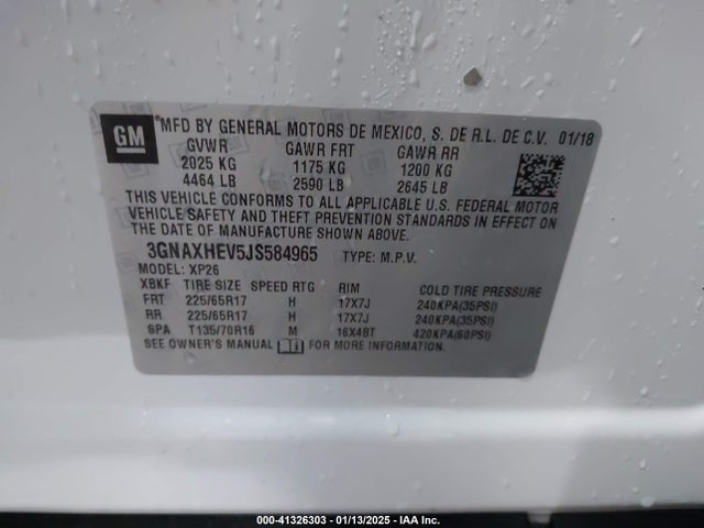 Chevrolet EQUINOX LS 2018 3GNAXHEV5JS584965 Image 9